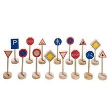 Drewniane znaki drogowe zestaw do zabawy, używany na sprzedaż  PL