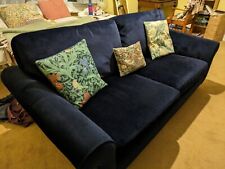 Velvet navy sofa for sale  SOUTHAMPTON