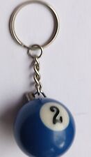 Used, Vintage old keyring plastic No.2 Blue ball Table pool Ball Billards Snooker No.2 for sale  Shipping to South Africa