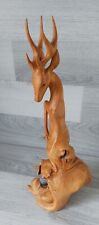 Wooden stag ornament for sale  Shipping to Ireland