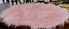 Tapete de área de pele de carneiro de pele sintética redondo rosa decoração de quarto infantil menina 23 x 23 NOVO comprar usado  Enviando para Brazil
