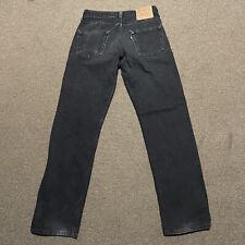 Pantalones de mezclilla vintage Levis 501 para hombre 30x30 negros con botones de pierna recta hechos en EE. UU., usado segunda mano  Embacar hacia Argentina