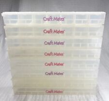 8 Bead Organizer Craft Mates 7 Compartment Plastic Storage Containers Button 11", used for sale  Shipping to Ireland