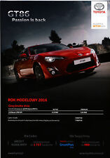 Toyota GT86 04 / 2015 catalogue brochure Pologne Poland na sprzedaż  PL