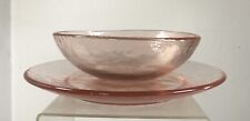 2 PCS FIRE AND LIGHT RECYCLED GLASS BOWL AND PLATE COPPER for sale  Shipping to South Africa