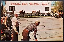 Juegos al aire libre: People Play Shuffleboard, Saludos de McAllen, TX. década de 1960. segunda mano  Embacar hacia Argentina