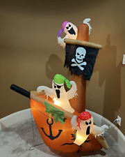 Gemmy Airlown Inflable Halloween Fantasma Barco Pirata Se Ilumina 6' segunda mano  Embacar hacia Argentina