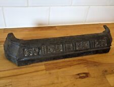Solid Old Vintage Antique Cast Iron Fireplace Fire Front Ash Pan Cover Fret for sale  Shipping to South Africa