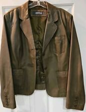 Blazer Kenneth Cole Reaction feminino jaqueta de couro marrom tamanho médio/grande? comprar usado  Enviando para Brazil