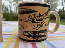 Caneca de café cerâmica vintage Russ Berrie Aircraft história de voo comprar usado  Enviando para Brazil