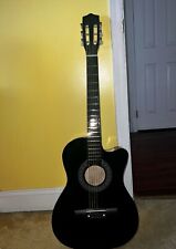 Acoustic guitar black for sale  Hicksville