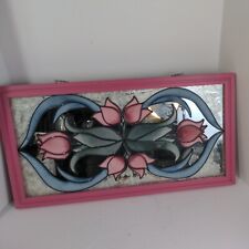 Painted glass pink for sale  Black River Falls