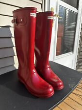 glossy hunter boots red for sale  Riverton