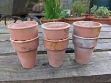 6 x Vintage Terracotta Clay 3" (7.5cm) Pots for sale  Shipping to South Africa
