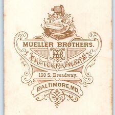 Usado, Cartão fotográfico ID'd c1870s Baltimore, Md CdV Emma Roya Mueller Brothers artístico H19 comprar usado  Enviando para Brazil