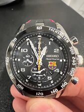 Seiko Sportura FC Barcelona relógio cronógrafo masculino JAPÃO, PERFEITO ESTADO!!! comprar usado  Enviando para Brazil