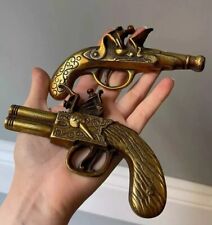 Pair brass flintlock for sale  LEAMINGTON SPA