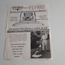 Toro Flymo 19" Lawnmower Photos Specifications Ultra Rare Collectible Flyer for sale  Shipping to South Africa