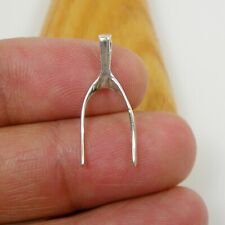 Genuine 925 Sterling Silver Lucky Wishbone Wish Bone Charm Pendant - C133 for sale  Shipping to South Africa