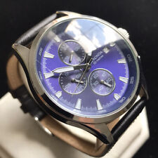 Usado, Relógio masculino genuíno Sekonda London designer tempo duplo azul 1768T couro reparado comprar usado  Enviando para Brazil