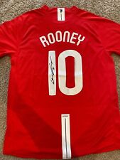 Camisa de futebol retrô Wayne Rooney assinada à mão Moscou 08 #10 certificado de autenticidade autógrafo LEGENDA comprar usado  Enviando para Brazil