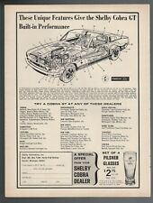 1968 SHELBY COBRA GT 500 anúncio, óculos Pilsner, anúncio impresso, amarelado comprar usado  Enviando para Brazil