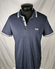 Usado, Camisa polo Hugo Boss ajuste regular azul marinho manga curta masculina tamanho médio comprar usado  Enviando para Brazil