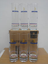 Lot de 6 verres tube RICARD, Bleu, Blanc, Rouge - Dernier modèle, occasion d'occasion  France