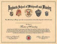 Certificado de formatura escolar Harry Potter Hogwarts pode ser personalizado 🧙🏻‍ comprar usado  Enviando para Brazil