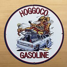 Placa de porcelana vintage Hoggoco estação de serviço de óleo gasolina bomba rat fink comprar usado  Enviando para Brazil