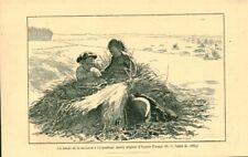 1889 Antique Engraving Criquebeuf Harvest Albert Fourié SSUE of the Book for sale  Shipping to South Africa