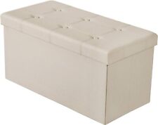 BRIAN & DANY Folding Ottoman Storage Bench with Lid 76 x 38 x 38 cm for sale  Shipping to South Africa