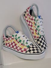 Sapatos de skate Vans Old Skool unissex (crianças/M4.5 e W6) quadricolor quadriculado com cadarço comprar usado  Enviando para Brazil