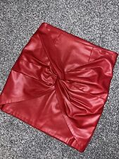 zara red leather skirt for sale  SOUTHPORT