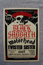 Black Sabbath Cartel Del Concierto Tour 1983 Dalymount Negro Twisted Sister Negro __ segunda mano  Embacar hacia Spain