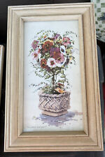 Pansies topiary watercolor for sale  Hatfield