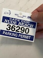 Pegatina de permiso de estacionamiento de playa desnuda Cape Cod nueva segunda mano  Embacar hacia Argentina