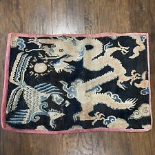 Antique Old Tibetan Tibet Chinese Phoenix Dragon Ming Wool Rug Carpet Textile for sale  Shipping to South Africa