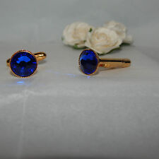 Cufflinks 10mm sapphire for sale  NORTH TAWTON