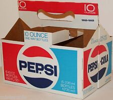 Vintage soda pop bottle carton PEPSI COLA One Way Bottles new old stock n-mint for sale  Shipping to Canada