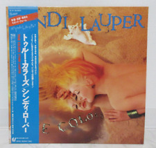 CYNDI LAUPER / TRUE COLORS JAPAN ISSUE LP COM OBI AZUL, INSERÇÃO, PÔSTER, usado comprar usado  Enviando para Brazil