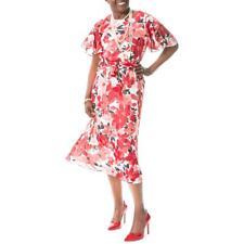 Kasper Womens Pink Chiffon Floral Party Midi Dress XXL BHFO 4337 for sale  Shipping to South Africa