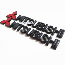 Usado, 2X adesivos emblema emblema porta-malas traseiro preto vermelho para Mitsubishi Evo Lancer comprar usado  Enviando para Brazil