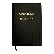 Santa Biblia Bíblia Sagrada Espanhol Inglês Versão Reina-Valera 1960 KJV 1988 Preto comprar usado  Enviando para Brazil