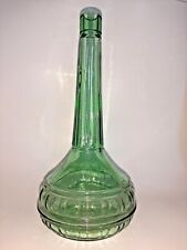 VINTAGE ITALY WINE JEANIE STYLE GLASS BOTTLE GREEN CEVIN TALL 11"H for sale  Shipping to South Africa