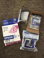 Usado, Juego de 4 cartuchos de tinta para impresora Epson: 2 negros, cian y rosas segunda mano  Embacar hacia Argentina