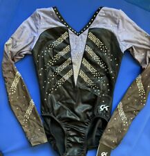 GK ELITE Gymnastics LEOTARD Competition RHINESTONE Mesh PURPLE Ombre Team or Lot for sale  Shipping to South Africa