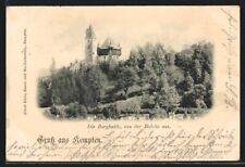Postcard Kempten, The Burgald von der Boleite from 1897  for sale  Shipping to South Africa