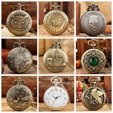 Steampunk Vintage Quartz Pocket Watch with Necklace Chain for Women Men Watches for sale  Shipping to South Africa