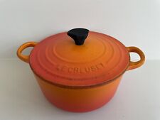 Le Creuset Volcanic Orange Size 18cm Lidded Casserole Pot for sale  Shipping to South Africa